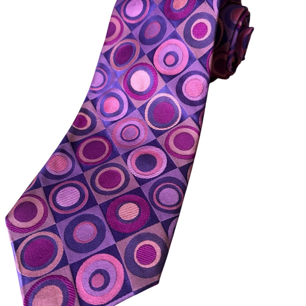 Ted Baker Pink and Purple Circle Pattern Tie